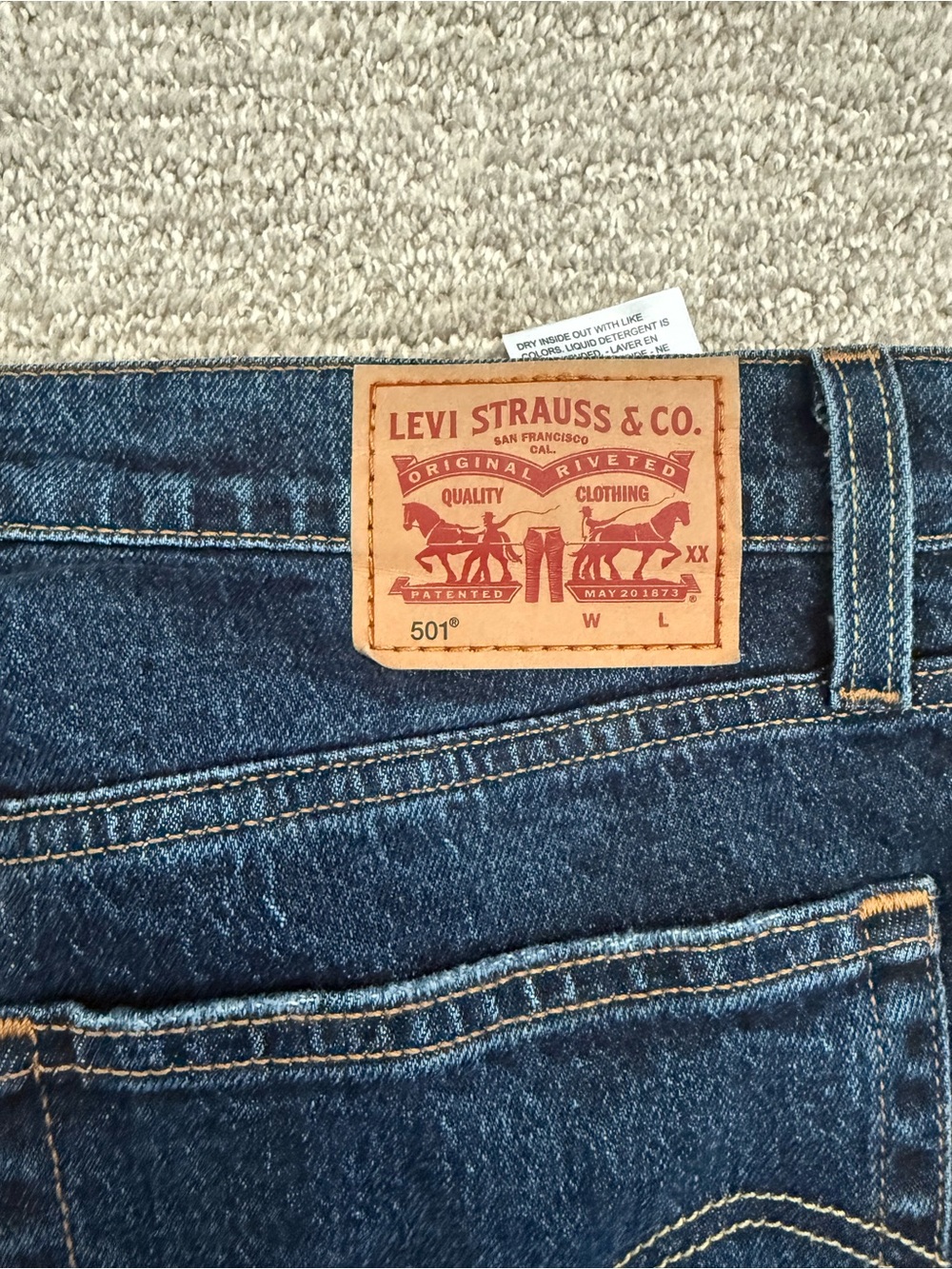 Levi’s Women’s 501 Crop Jeans - Dark Blue - Picture 7 of 8